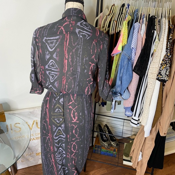 Purple button down maxi dress - Picture 2 of 4